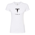 Women’s Tesla Motorsports Car Round Neck T-Shirt