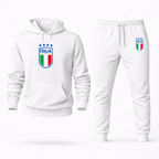 Men's Italy National Soccer Hoodie Joggers Set