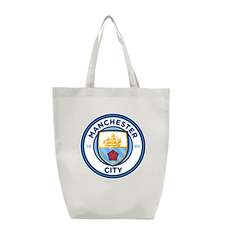 Manchester City Soccer - Q-Tees - Non-Woven Gusset Bottom Tote - Q1251