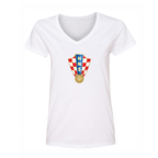 Women's Croatia National Soccer Team V-Neck T-Shirt