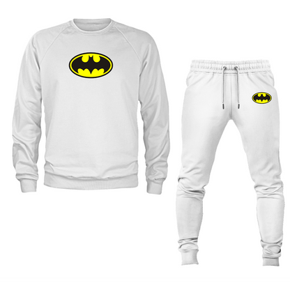 Men's DC Comics Batman Superhero Crewneck Sweatshirt Joggers Suit