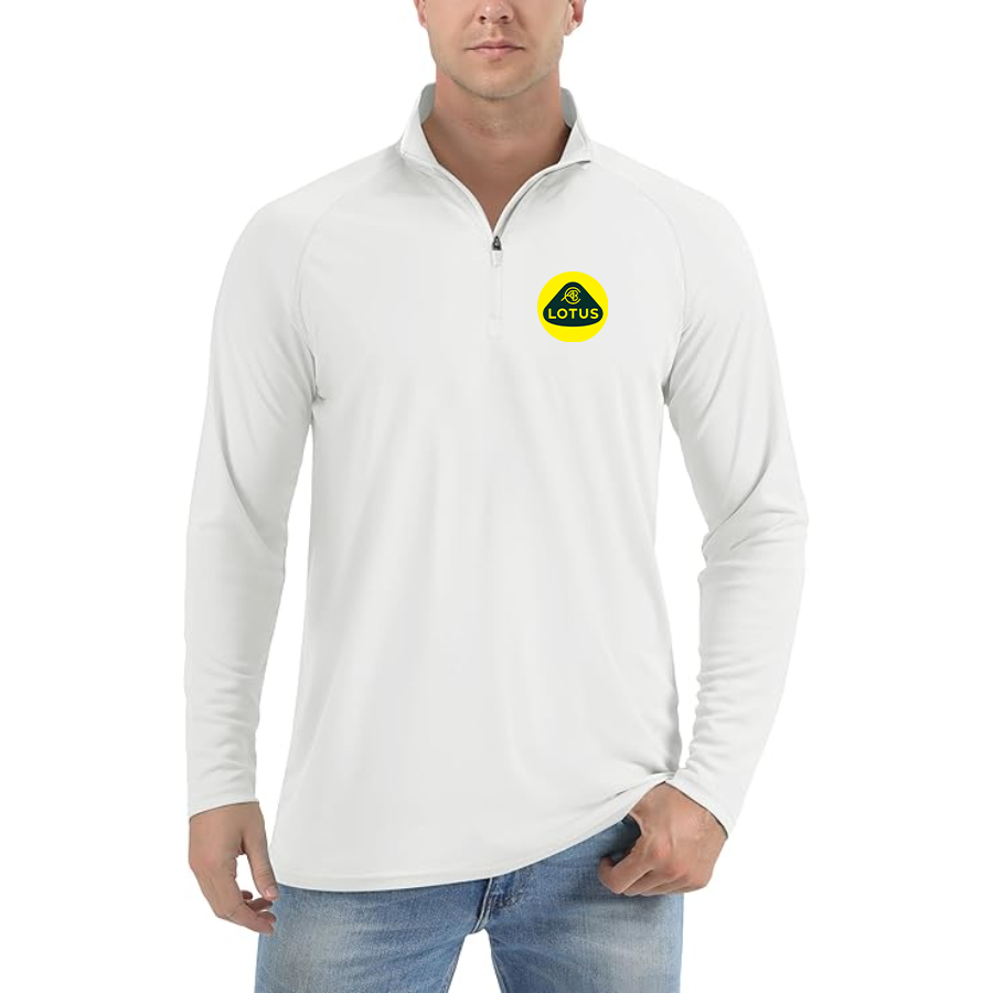 Men’s Lotus Car - Lightweight Quarter-Zip Athletic Shirt – Long Sleeve Polyester Wear