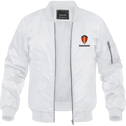 Men’s Koenigsegg Car Lightweight Bomber Jacket Windbreaker Softshell Varsity Jacket Coat