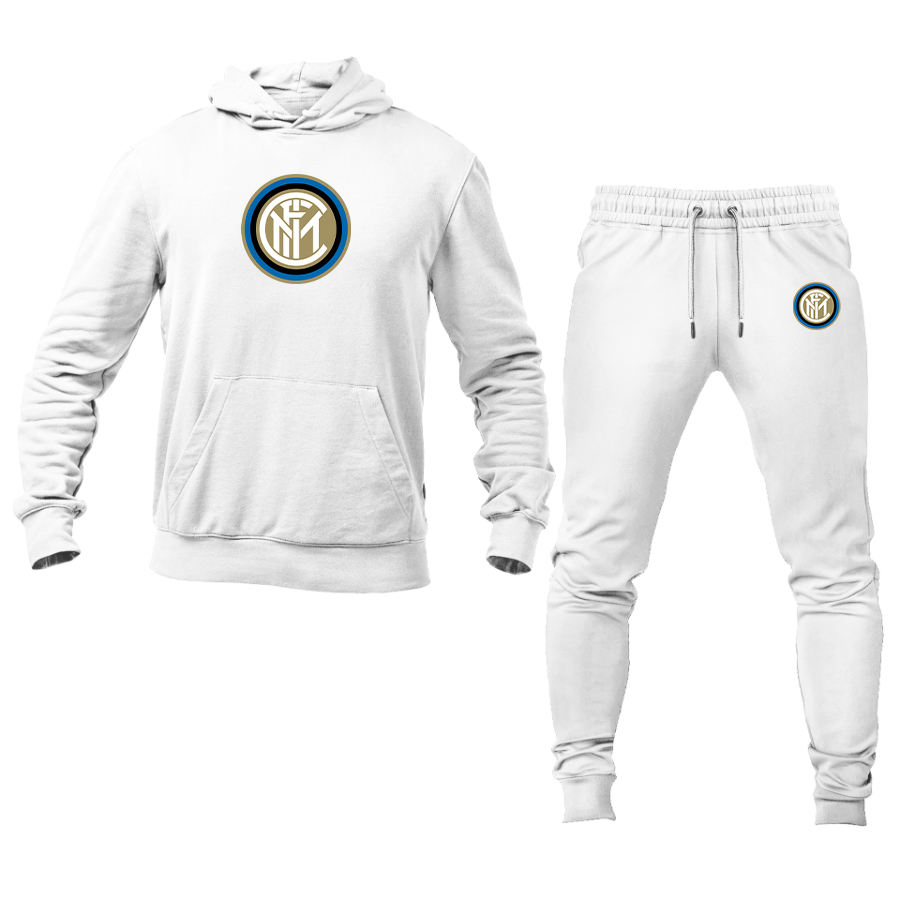 Men's Inter Milan Soccer Logo Hoodie Joggers Set