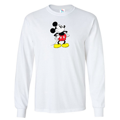 Youth Kids Mickey Mouse Cartoon Long Sleeve T-Shirt