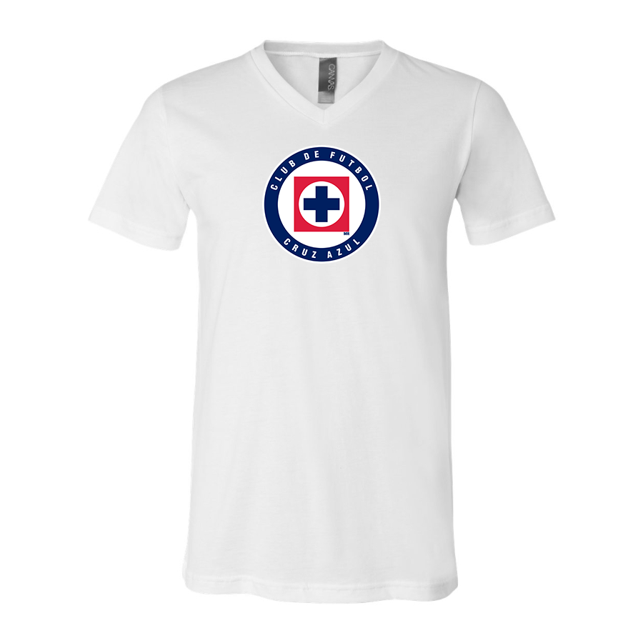 Men’s Cruz Azul Football Club - BELLA + CANVAS - Jersey V-Neck Tee - 3005