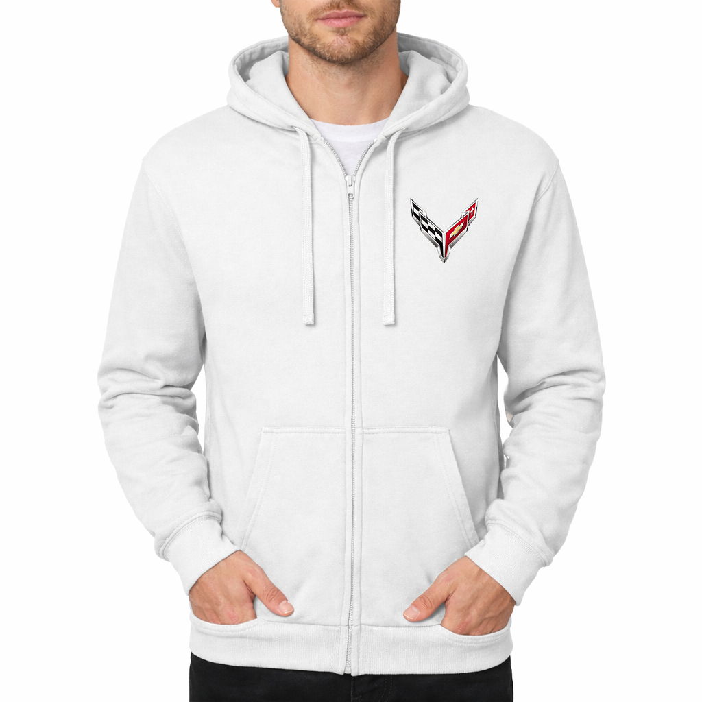 Men's Chevrolet Corvette Car Zipper Hoodie