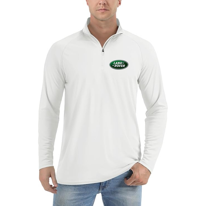 Men’s Land Rover Car - Lightweight Quarter-Zip Athletic Shirt – Long Sleeve Performance Wear