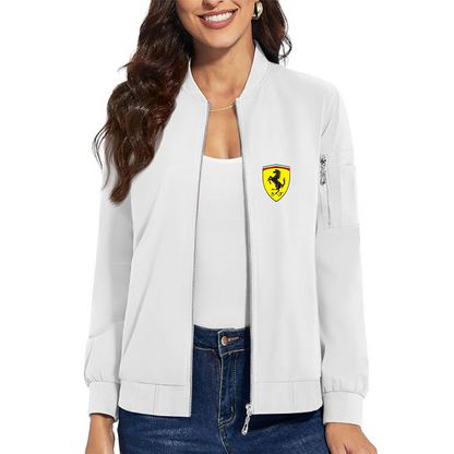 Women's  Ferrari Motorsport Car - Premium Bomber Jacket Outerwear
