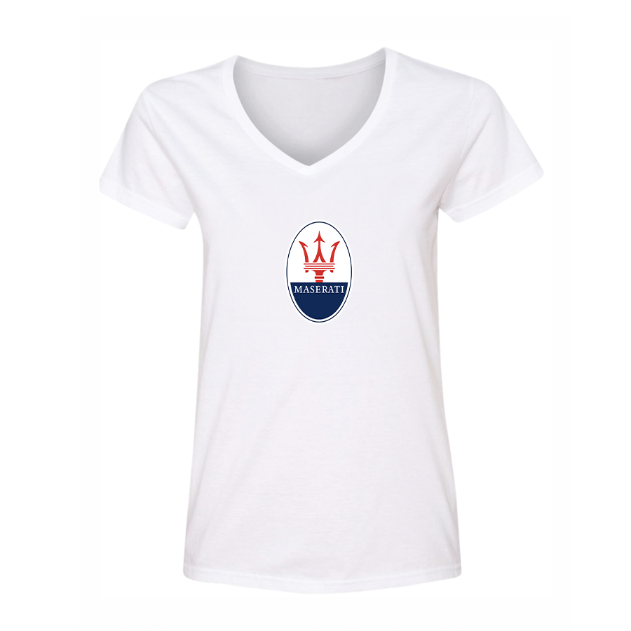 Women's Maserati Car V-Neck T-Shirt