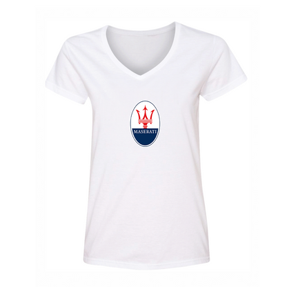 Women's Maserati Car V-Neck T-Shirt