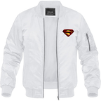 Men's Superman Superhero Lightweight Bomber Jacket Windbreaker Softshell Varsity Jacket Coat