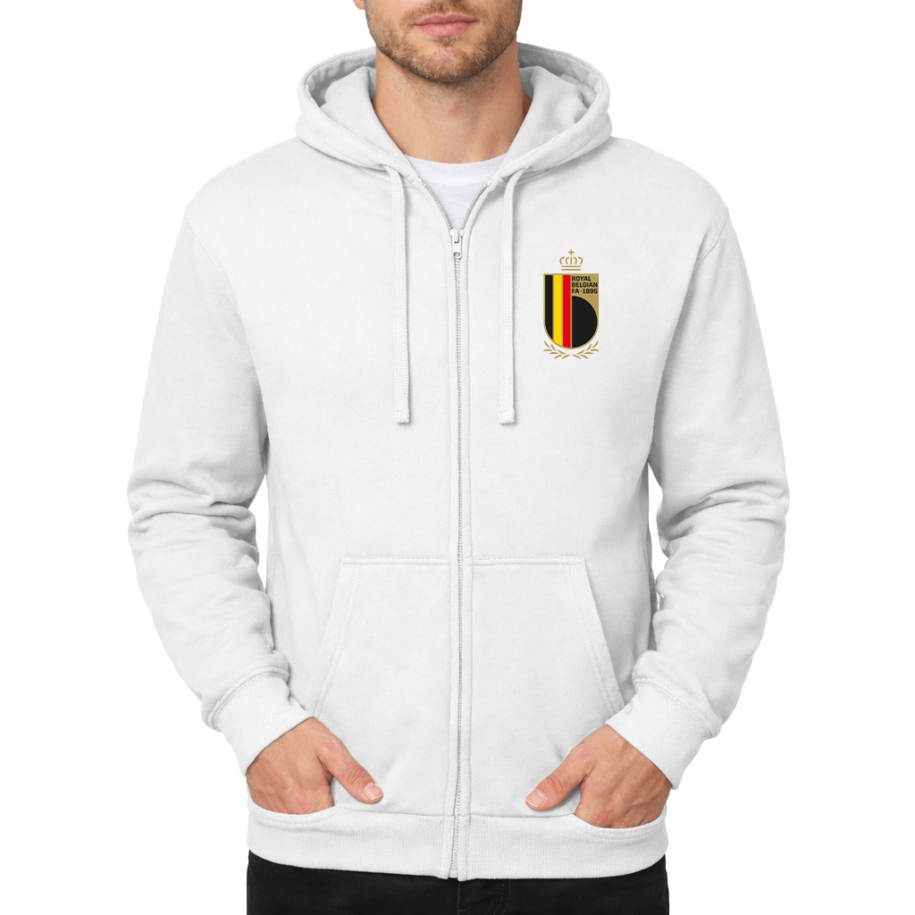 Men's Belgium National Soccer Team Zipper Hoodie