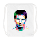 Lionel Messi Face Art SoccerDrawstring Bag