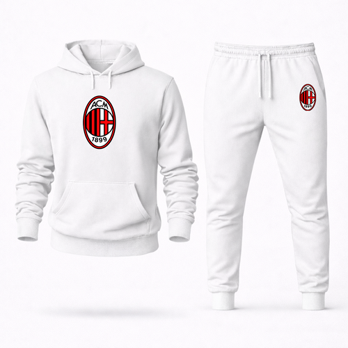 Men’s AC Milan Soccer Logo Hoodie Joggers Set