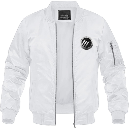 Men’s Mercury Car Lightweight Bomber Jacket Windbreaker Softshell Varsity Jacket Coat