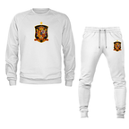 Men's Spain National Soccer Team Crewneck Sweatshirt Joggers Suit