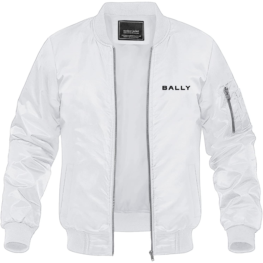 Men's Bally Lightweight Bomber Jacket Windbreaker Softshell Varsity Jacket Coat