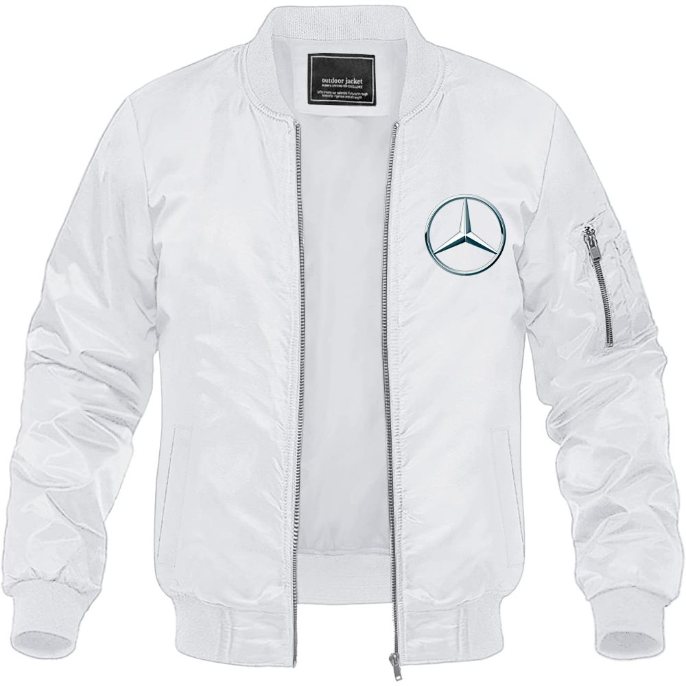 Men's Mercedes-Benz New Car Lightweight Bomber Jacket Windbreaker Softshell Varsity Jacket Coat