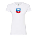 Women's Chevron Gas Station  Round Neck T-Shirt