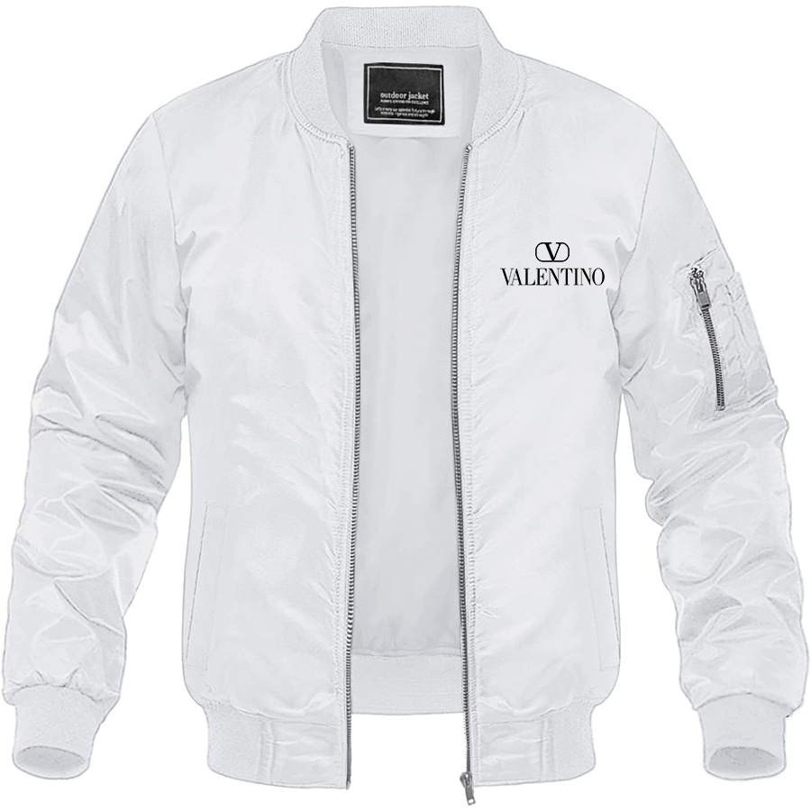 Men's Valentino Lightweight Bomber Jacket Windbreaker Softshell Varsity Jacket Coat