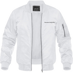 Men's Alexander McQueen Lightweight Bomber Jacket Windbreaker Softshell Varsity Jacket Coat