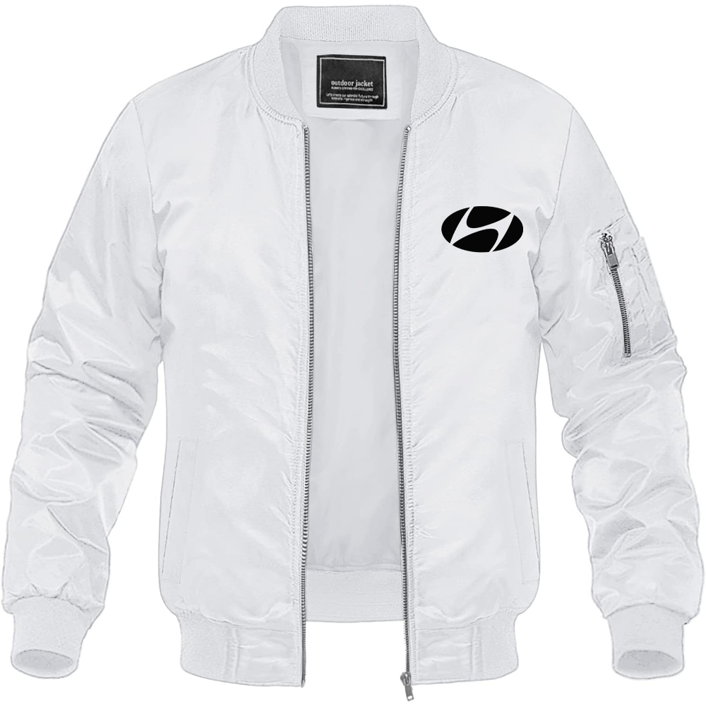 Men's Hyundai New Logo Car  Lightweight Bomber Jacket Windbreaker Softshell Varsity Jacket Coat