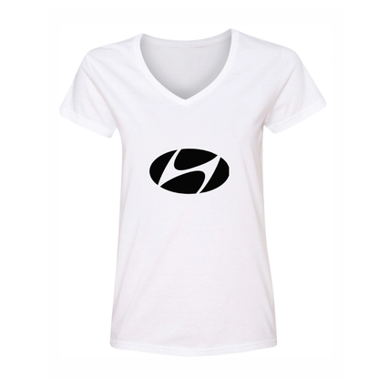 Women's Hyundai New Logo Car V-Neck T-Shirt