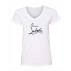 Women's Christian Louboutin V-Neck T-Shirt