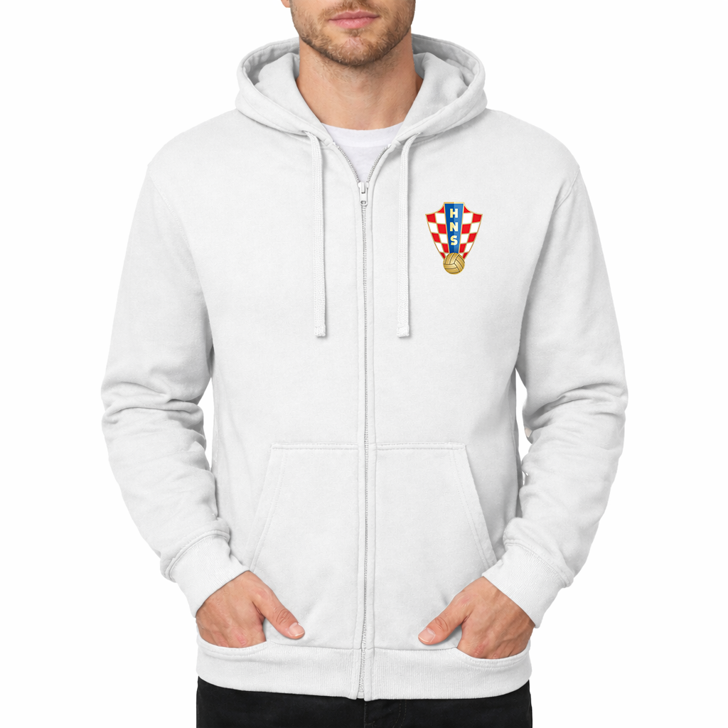 Men's Croatia National Soccer Team Zipper Hoodie