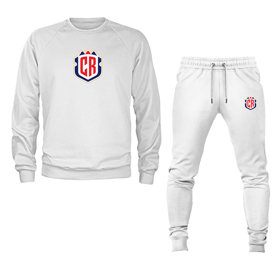 Men's Costa Rica National Soccer Team Crewneck Sweatshirt Joggers Suit