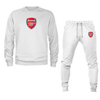 Men's Arsenal Soccer Logo Crewneck Sweatshirt Joggers Suit