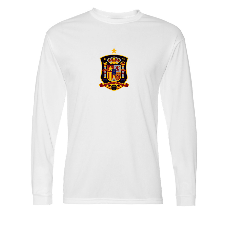 Men’s Spain National Soccer Team - C2 Sport - Performance Long Sleeve T-Shirt - 5104