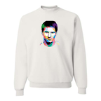 Men's Lionel Messi Face Art Soccer Crewneck Sweatshirt