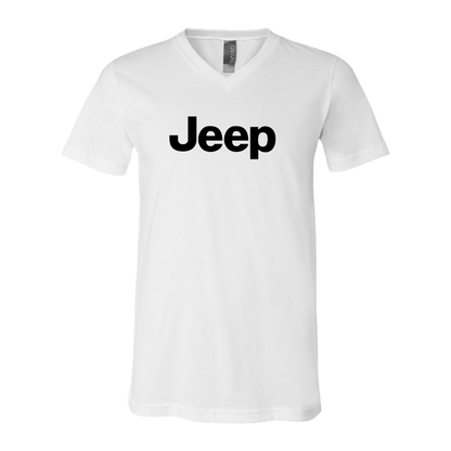 Men’s Jeep Car - BELLA + CANVAS - Jersey V-Neck Tee - 3005