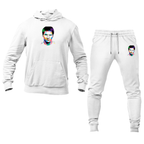 Men's Lionel Messi Face Art Soccer Hoodie Joggers Set