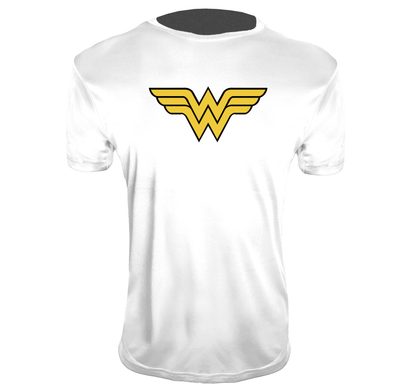 Youth Kids Wonder Woman Superhero Performance T-Shirt