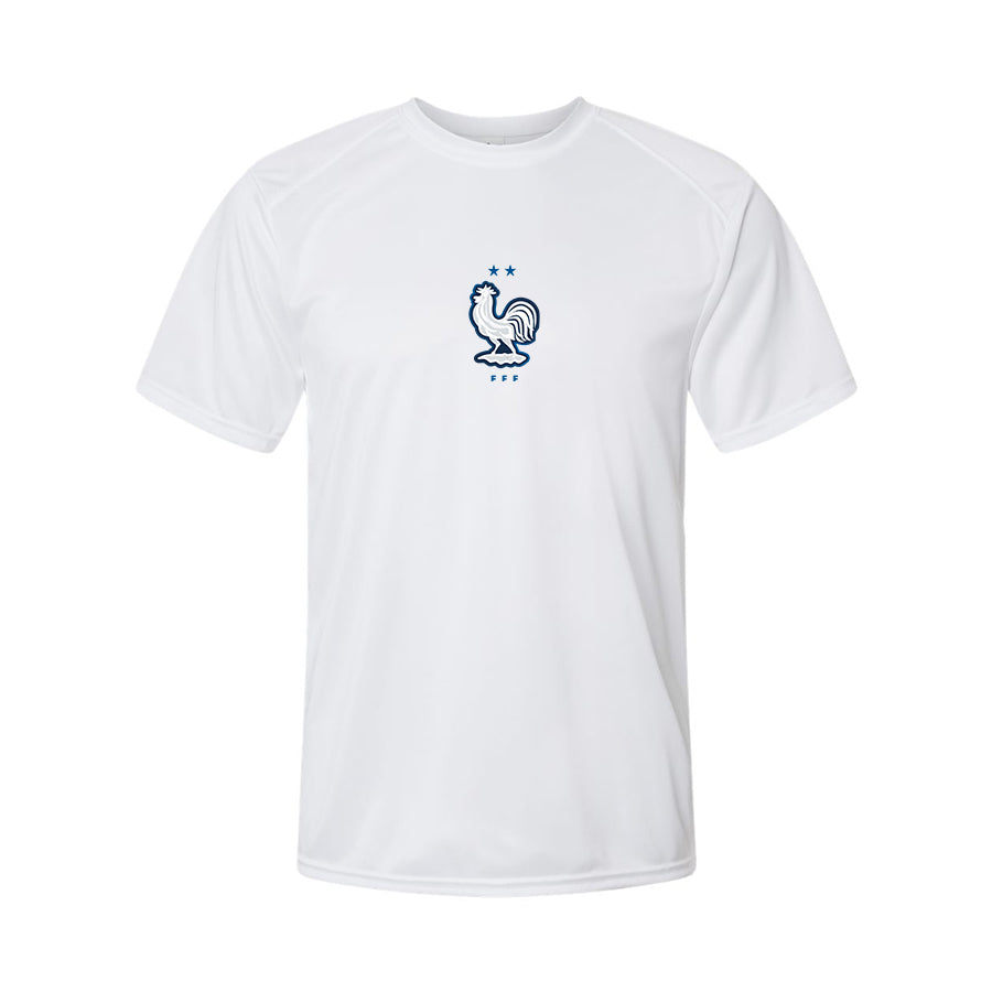 Youth Kids France National Soccer Team Performance T-Shirt