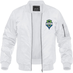 Men's Seattle Sounders FC Lightweight Bomber Jacket Windbreaker Softshell Varsity Jacket Coat