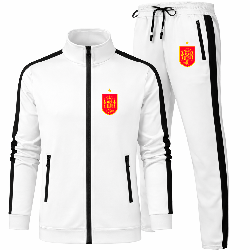Men's Spain Red Logo National Soccer Team Dri-Fit TrackSuit