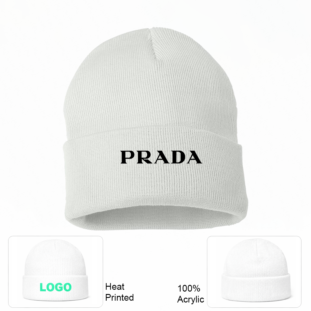 Prada Cuffed Beanie Hat