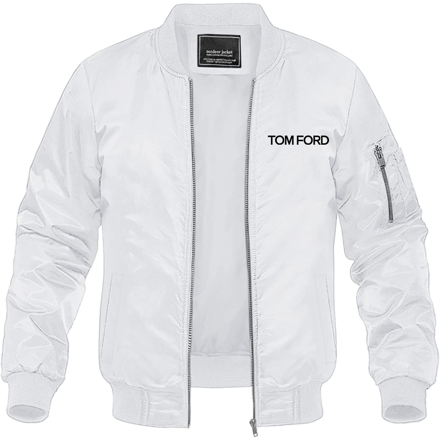 Men's Tom Ford Lightweight Bomber Jacket Windbreaker Softshell Varsity Jacket Coat