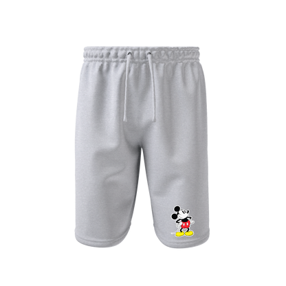 Men's Mickey Mouse Cartoon Athletic Fleece Shorts