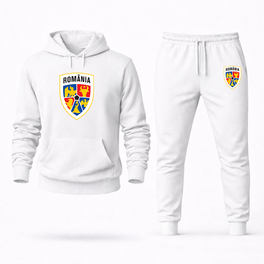 Men's Romania National Soccer Team Hoodie Joggers Set