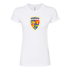 Women's Romania National Soccer Team Round Neck T-Shirt