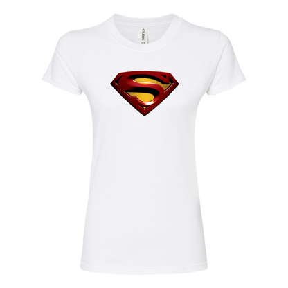 Women's Superman Superhero Round Neck T-Shirt