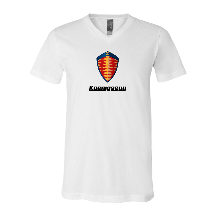 Men’s Koenigsegg Car - BELLA + CANVAS - Jersey V-Neck Tee - 3005