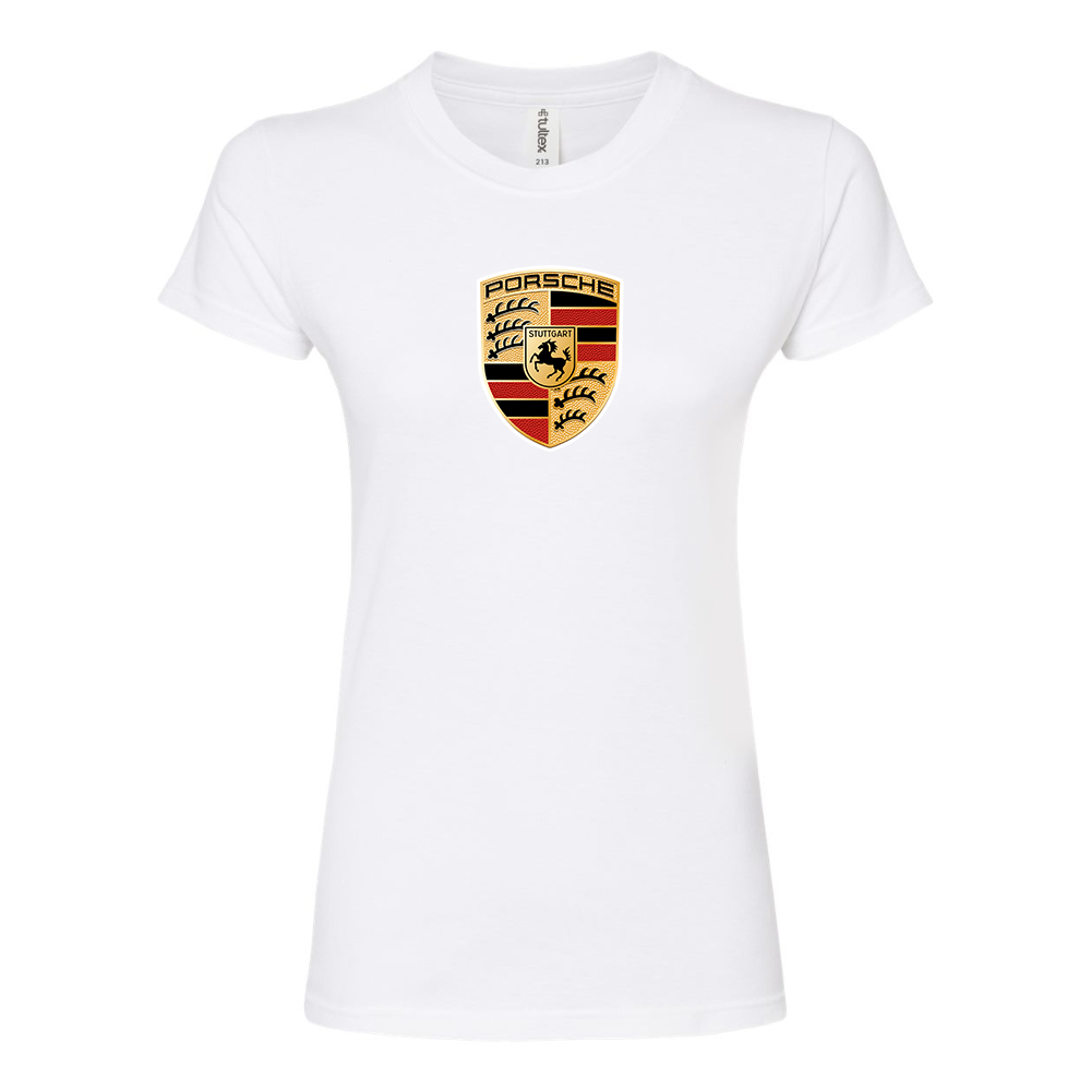 Women’s Porsche Car Round Neck T-Shirt