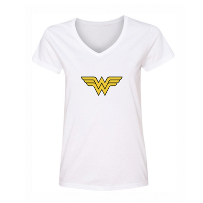 Women's Wonder Woman Superhero V-Neck T-Shirt