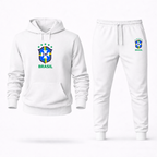 Men's Brasil National Soccer Team Hoodie Joggers Set